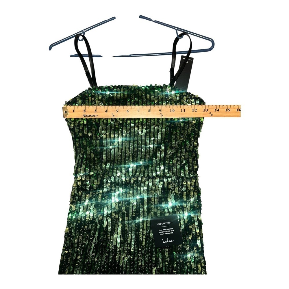 Lulu's‎ Hit the Dance Floor Green Sequin Mini Dress, XS - Picture 6 of 9